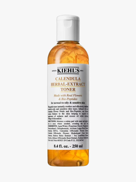 Kiehl’s Calendula Herbal-Extract Toner Alcohol-Free in branded component on a light gray background